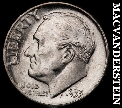 1955 Roosevelt Dime- Silver Choice Gem Brilliant Uncirculated Luster #i8241
