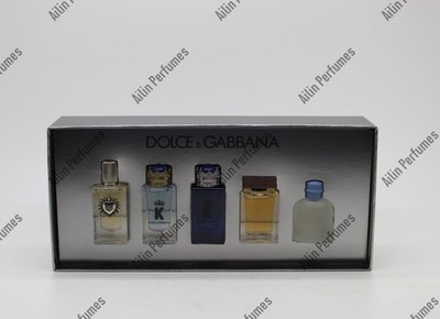 Dolce & Gabbana EDT + EDP 5pcs set mini splash for men