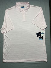 PGA Tour NWT Pro Series Golf Polo Shirt Mens XL White Pink Driflux Sunflux NEW