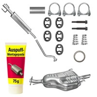Edex Mitteltopf + Endtopf Auspuff FüR Opel Astra 2 Ii G FließHeck 1.4|1.6 98-04