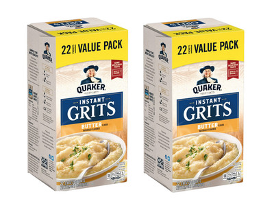 (Pack of 2) New Quaker, Instant Grits Value Pack, Butter, 0.98 oz, 22 count