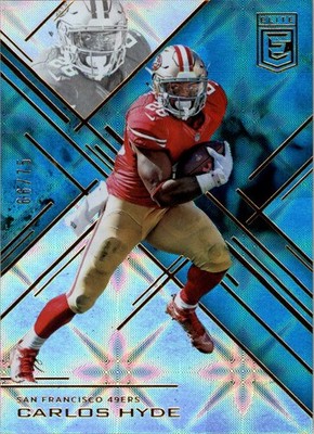 2016 Elite Teal #76 Carlos Hyde /75 - FB