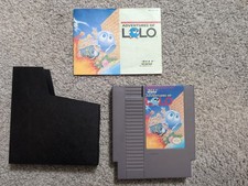 Adventures of LOLO (Nintendo NES) cartridge with manual and sleeve. TESTED