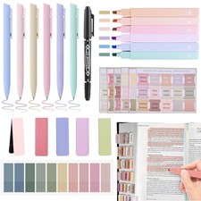 Bible Journaling Kit, Include 6 Bible Highlighters and 6 Pens No Bleed, 90 La...