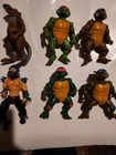 Teenage Mutant Ninja Turtles 1980s Vintage Action Figures Lot of 6 Loose