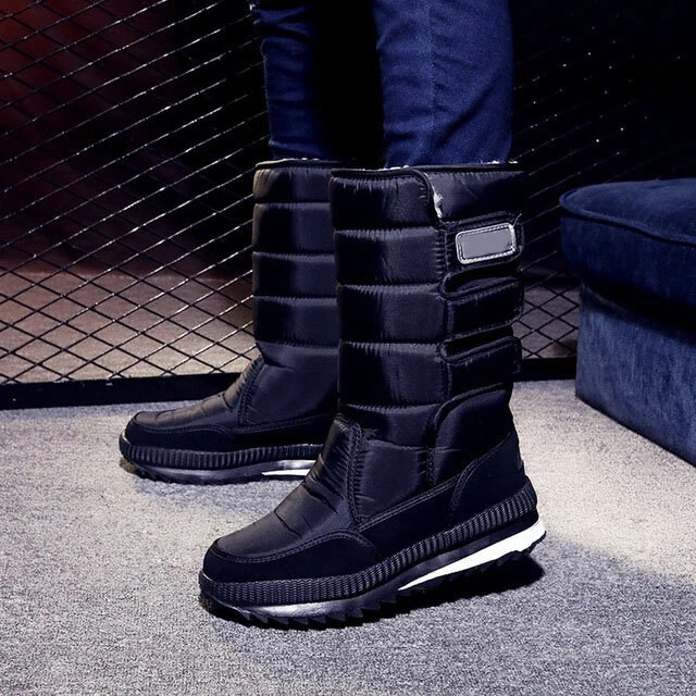 Mens Fleece warm Winter Snow Shoes Boots Waterproof high boots cashmere hot Shoe
Opens in a new wind