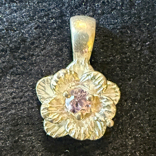 S.FIORI 925 Sterling Silver Flower Pendant