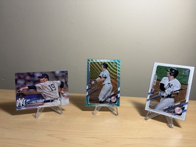 Yankees MLB 3 card lot: Tanaka, LeMahieu Numbered(/199),  Voit (league leaders)