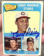 1965 TOPPS TONY PEREZ AUTOGRAPHED HAND SIGNED ROOKIE BASEBALL CARD CINCINNATI $$. rookie card picture