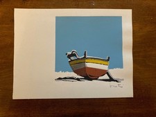 Raro. Enotrio, barca. Linoleografia. 1986. Dall'album con Dante Maffia