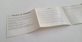 Nintendo NES - Rygar - Feuillet de traduction