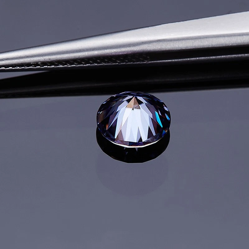 Hot Sale Sapphire Blue Lab-Grown Moissanite Round Cut GRA Certificate Wholesale - Image 3 of 4