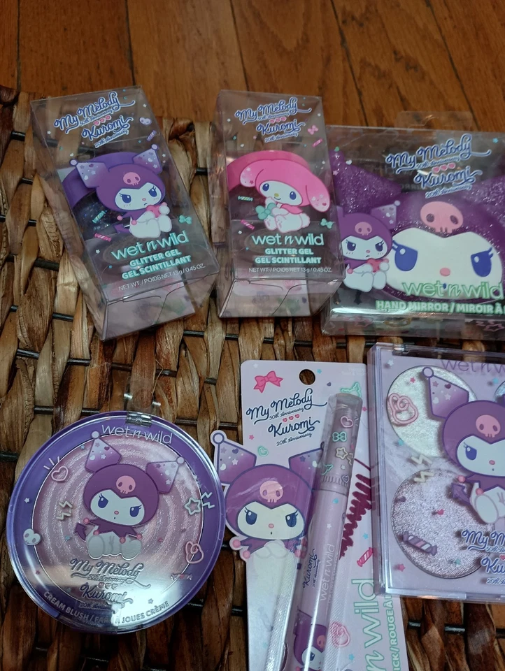 Sanrio X Wet N Wild My Melody 50th Anniversary Kuromi Lot of 12 New face quad - Image 2 of 4