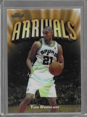 1997-98 Finest #325 Tim Duncan Rare Gold Arrivals San Antonio Spurs HOF