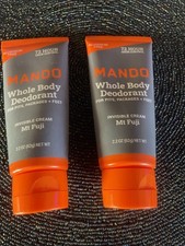 Mando Whole Body Deodorant 72Hr Invisible Cream Mt. Fuji 2 Pack 2.2 oz Ea