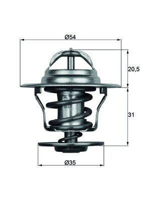 Thermostat liquide de refroidissement MAHLE TX 15 84D - Standard Premium AUDI