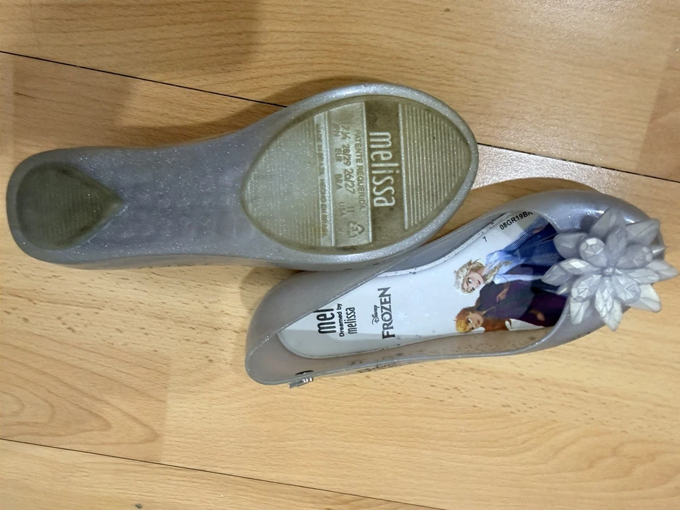 Mini Zapatos Melissa Niñas Mary Jane Disney Flor Congelada Brillo Talla 11 Niños Azul Foto 2 de 4