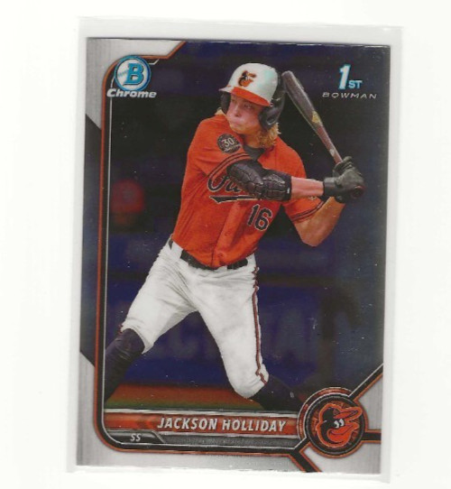 2022 Bowman Chrome Draft BDC-168 JACKSON HOLLIDAY 1st Bowman Card ~ 🔥🔥🔥