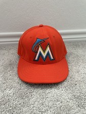 Miami Marlins New Era 59Fifty Orange Official On-Field Fitted Hat Cap Size 7 1/8