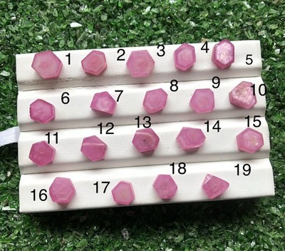 Natürlich Ruby Johnson Hart, Poliert Schnitt Rosa Edelstein, Heilung Crystal Raw