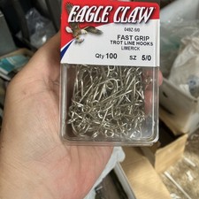 Eagle Claw Limerick Trotline Big Eye paquete de 100 sin compensación 5/0