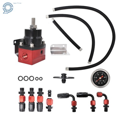 #ad Oil 0 100psi Gauge AN 6 Fitting Racing Adjustable Fuel Pressure Regulator Kit $30.69