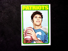 ROOKIE 1972 TOPPS #65 JIM PLUNKETT..VERY NICE CARD..NO CREASES..PATRIOTS. rookie card picture