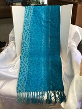 Beautiful Two Toned Turquoise Pashmina Scarf
