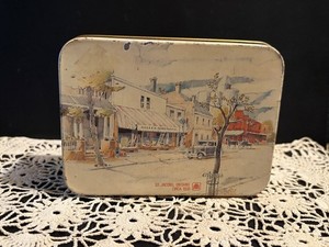 Vintage Souvenir Tin & Notepaper-Giles Hardware, St. Jacobs Ontario Circa 1920