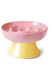 Dog Slow Feeder Bowl,Elevated Ceramic Dog Bowls for Small  Medium  Large Do...