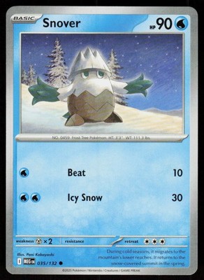Snover 035/132 Common Mega Evolution Pokemon Near Mint