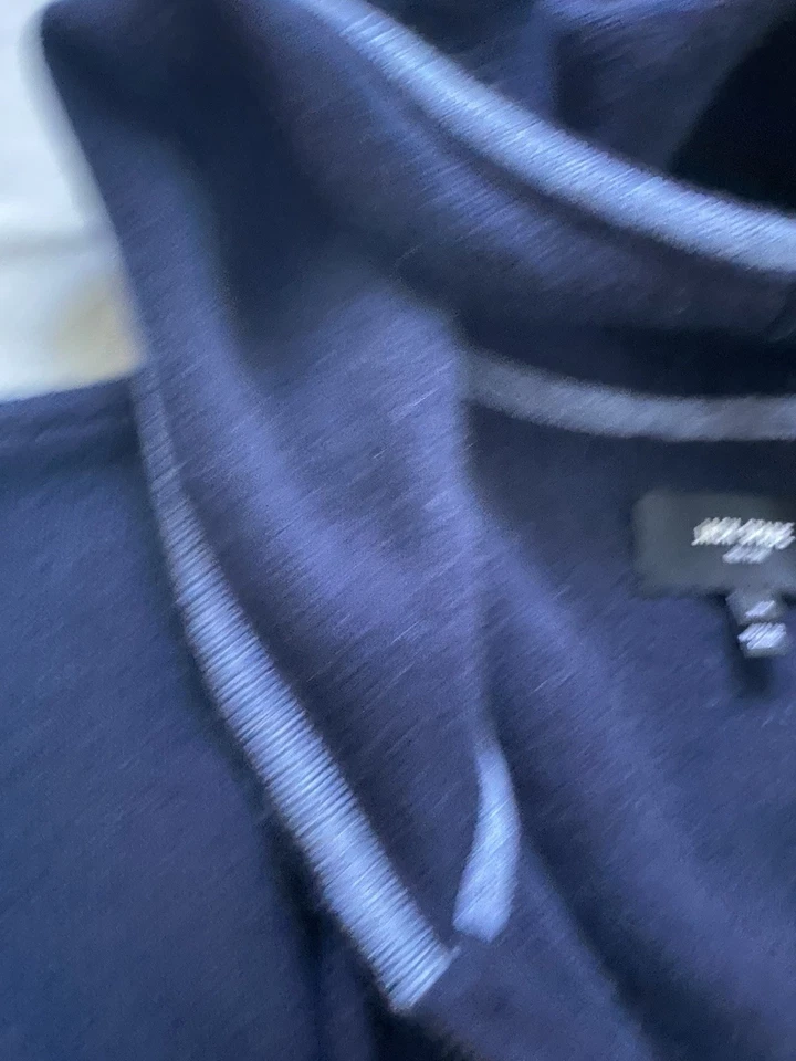 DAPPER!**MEN’S JACK SPADE NAVY CASHMERE 3/4 PULLOVER SWEATER HOODIE** M - Image 4 of 4