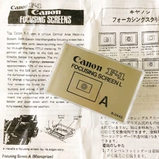 Canon Focusing Screen For F-1 Type A Micro Prism + English Instructions F1