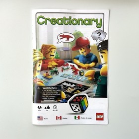 LEGO 3844 Creationary Board Game Complete w Cards Dice Building Game