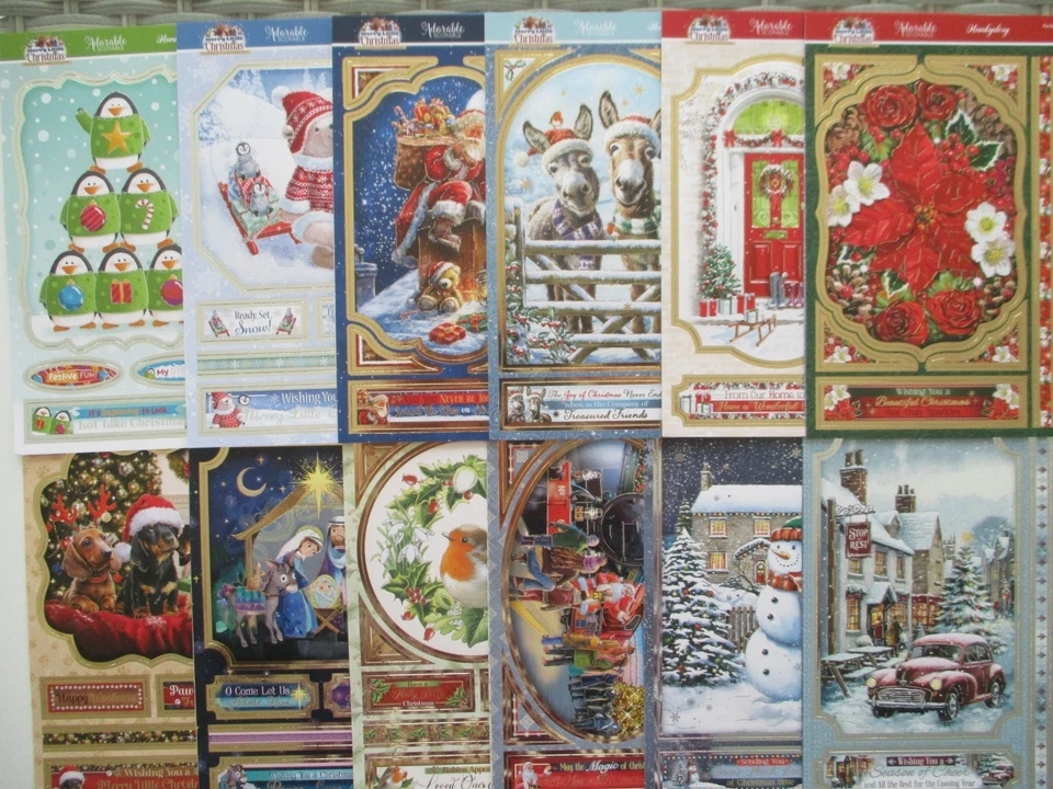 Hunkydory Deco Large Decoupage Card Kit - Merry Little Christmas - choice