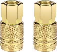 2 Pack 1/4 NPT Female Air Hose Coupler, Quick Connect Compressor Fittings Comp