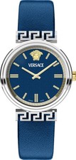 Versace VETCA0124 Mythos Lady silver gold blue Stainless Steel Womens Watch NEW