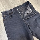 Levis Jeans Woman’s Dark Blue 501 Button Fly Distressed Dark Denim Size 29 — photo 2