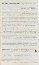 1880 VERMONT LAND DEEDS (2) signé membre du Congrès américain magnat BRADLEY BARLOW Brandon