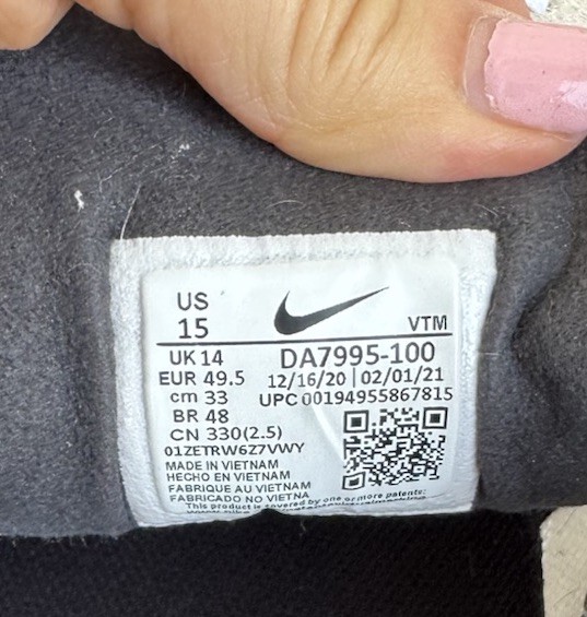 Nike Shoes Men's 15 Waffle One Summit White Black Running Sneakers DA7995-100 thumbnail 7