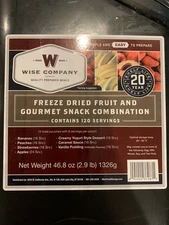 Wise Freeze Dried Fruit & Gourmet Snack Combination 120 Servings - 4050120