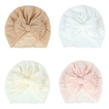 Baby Girl Turban Lace Hat Newborn Beanies Hat Cotton Infant Girls Headwraps