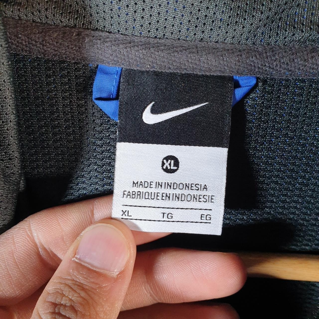 SACAI X NIKE Giacca a vento vintage Nike track jacket uomo XL blu USA swoosh 1 4 zip