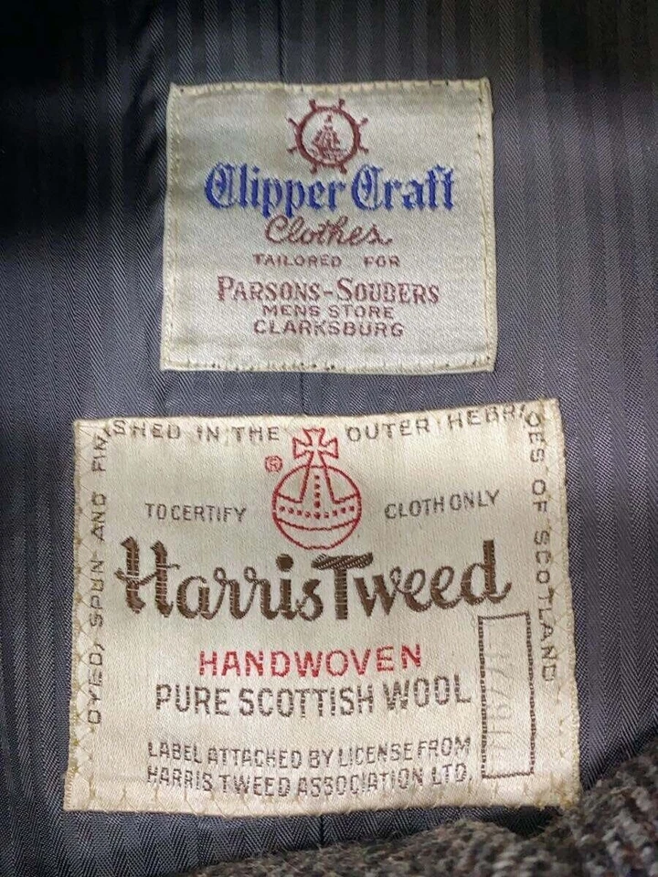 Abrigo HARRIS TWEED - Lana Marrón - Otros Estilos Disponibles Foto 3 de 4