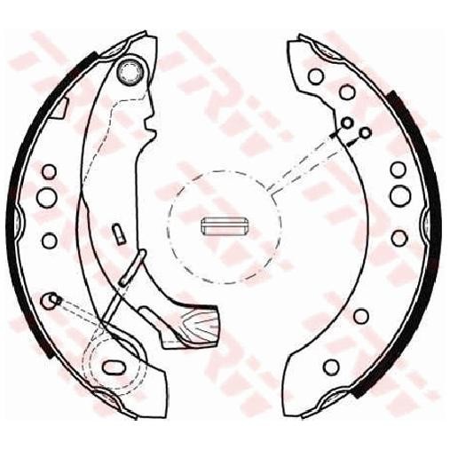 Bremsbackensatz Hinten FüR Dacia Sandero B8 0.9 1.1 12 Bis 26 TRW K7M800 4241L0-image