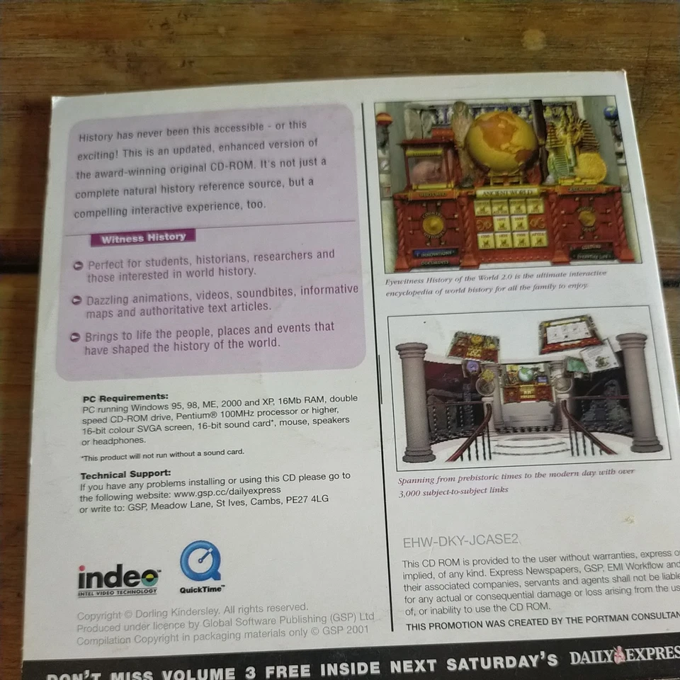 D K Eyewitness - History of the World (2.0 PC CD ROM) Daily Express promo - Image 2 of 3