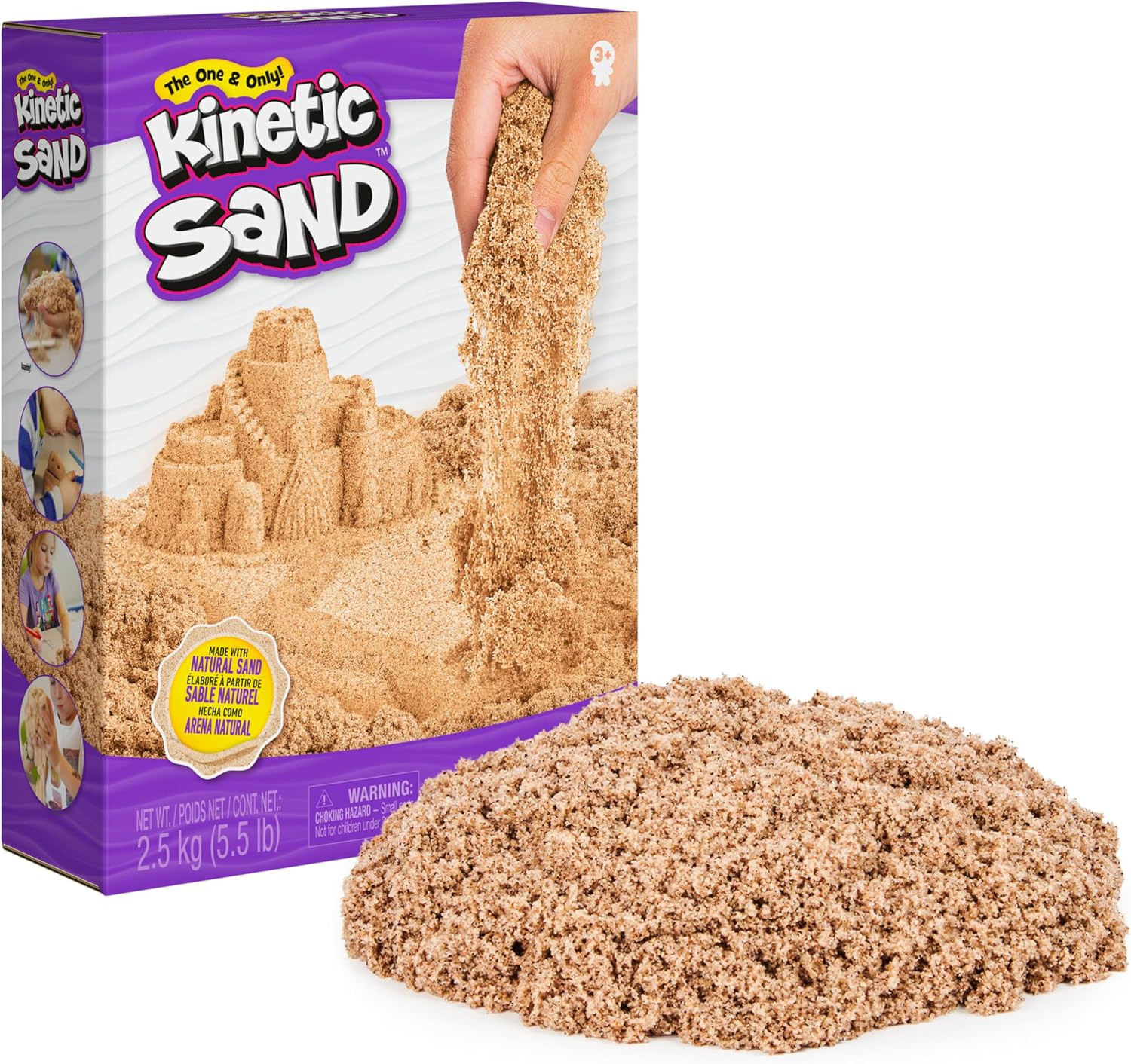Kinetic Sand 2,5 Kg Naturbraun - Original Kinetischer Sand Aus Schweden, Erfüllt