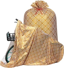 Teling 2 Pcs 80 x 60 In Jumbo Bike 1 Count (Pack of 2), Gold Texture as shown 