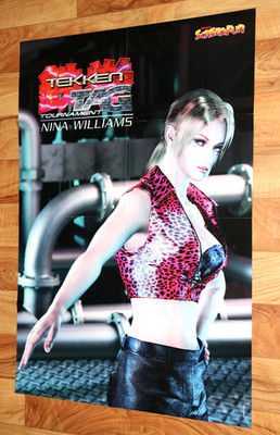 Tekken Tag Tournament Nina Williams / Tony Hawks Pro Skater 2 Vintage PS1 Poster