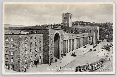 Stuttgart Hauptbahnhof (Central Station) Germany Trolley Depot Postcard a22263